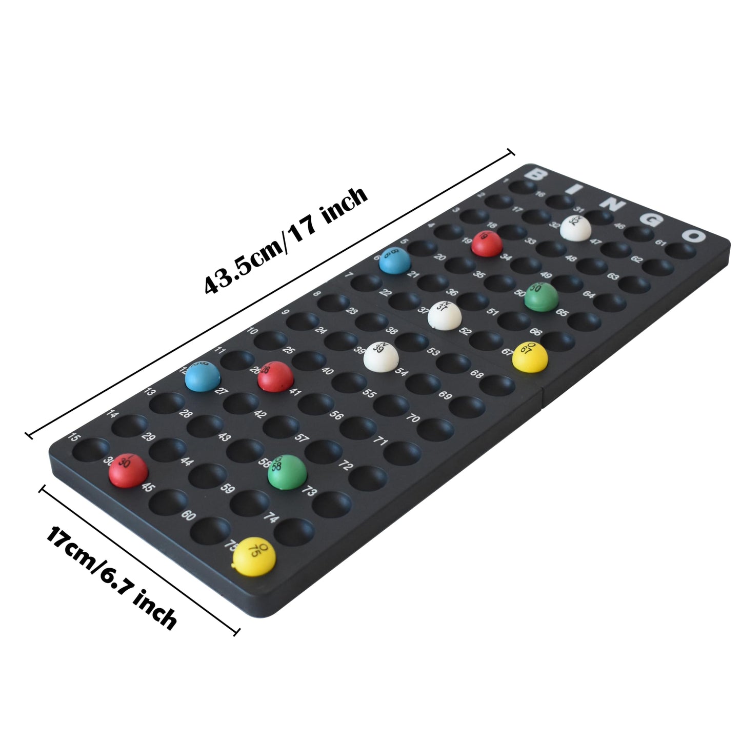 Yuanhe Jumbo Bingo Game Set - 11" Metal Round Cage, 75 Colored Balls, 100 Bingo Cards, 500 Mixed Chips and Master Board for Large Groups, Parties