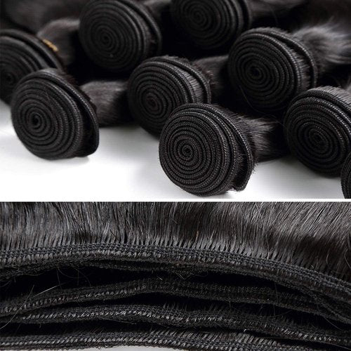 Hswpawk Human Hair Bundles 18 18 18 Inch Body Wave 3 Bundles Human Hair 12A Grade 100% Unprocessed Brazilian Virgin Hair Bundles Human Hair Extensions for Women Natural Black Color