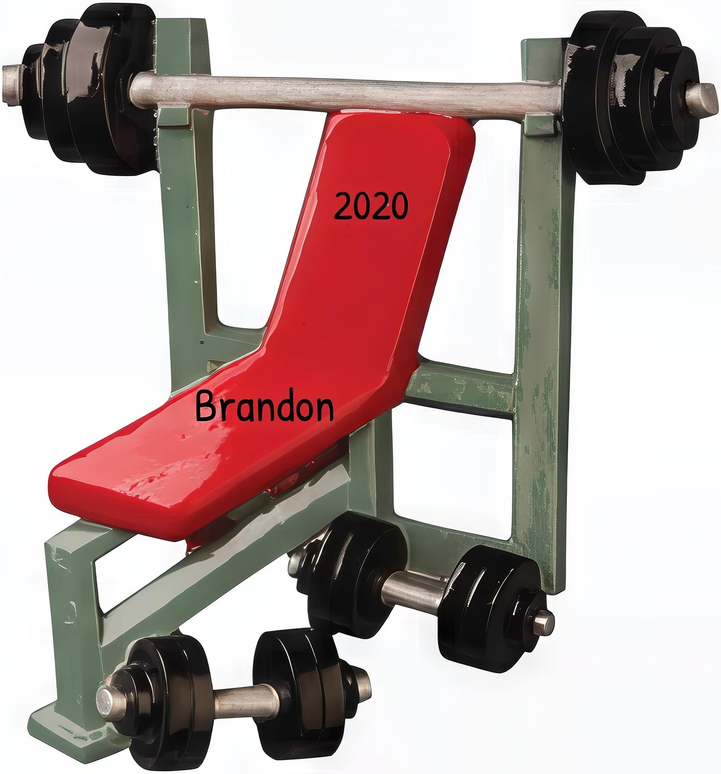 3D Personalized Weight Lifting Ornament 2025 | Custom Christmas Tree Fitness Gifts with Name & Year for Boys, Weightlifting, Workout, Exercise, Lifting, Strength Training, Personal Trainer Gym Xmas