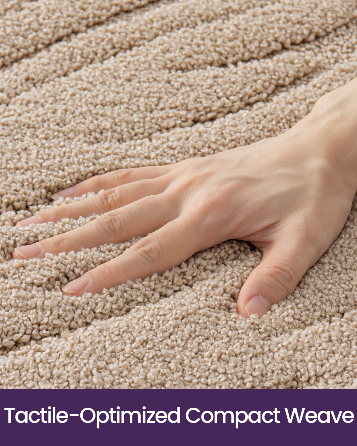 DEXI Bathroom Rugs 17x30, Extra Soft Absorbent Bath Mat, Non Slip Bathmat for Bathroom Floor, Machine Washable Rugs for Shower Floor, Beige