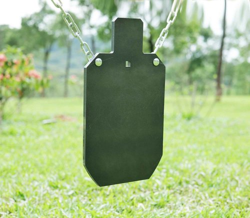 ECCEPOPU Steel Targets for Shooting, Rifle Rated AR500 Steel Gong Silhouette Metal Target for Precision Shooting