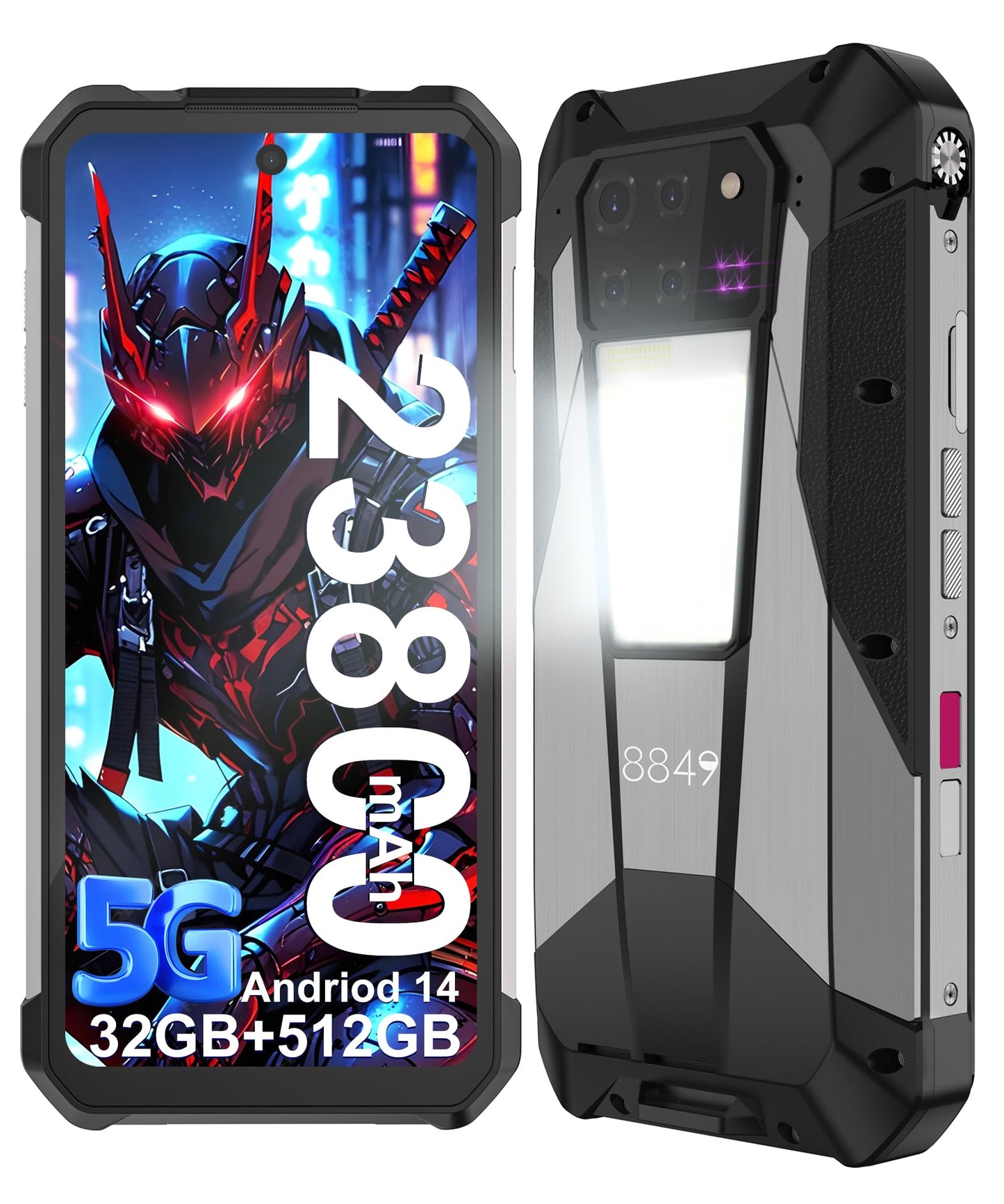 8849 Tank 3 Pro Rugged Smartphone, 6.79" Display, 32GB RAM, 512GB ROM, Waterproof, Black, Android 14, Dual SIM, 23800