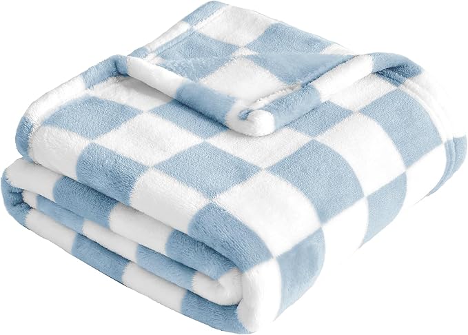 Yurhap Checkered Baby Blanket Fleece Baby Blankets for Boys, Ultra Soft Cozy Fluffy Infant Toddler Newborn Receiving Blank...