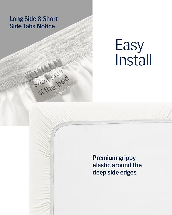 REST® Evercool®+ Fitted Sheet, King Size, Arctic White, 15" Deep (up to 18’’), Breathable Bedding for Hot Sleeper and Night Sweats, Bed Sheet with Ionic+ Self-Cleaning Silver Yarn for Sensitive Skin
