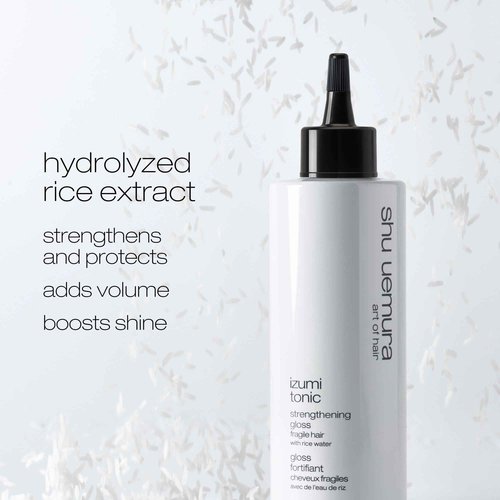 shu uemura art of hair Izumi Tonic Strengthening Gloss - Reduces Breakage and Adds Shine, Nourishes with Japanese Rice Water, 6.7 Fl Oz