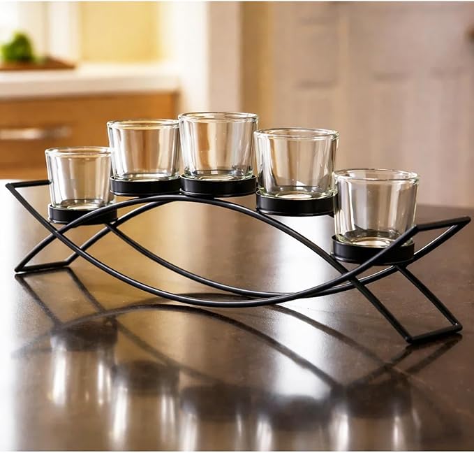 Seraphic Iron Arch Table Centerpiece Decorations Tealight Votive Candle Holder for Weddings, Patio, Kitchen, Dining Room, ...