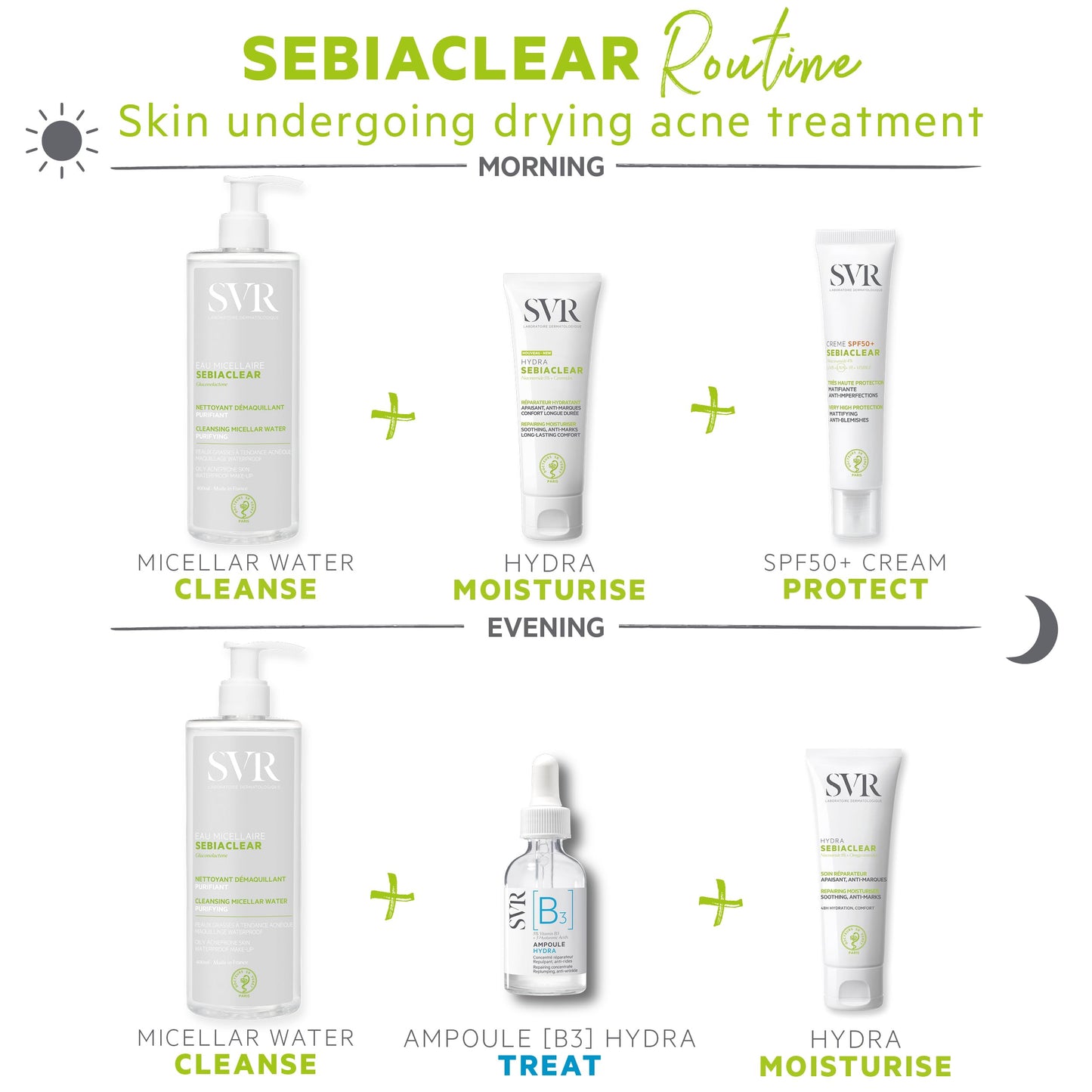 SVR Sebiaclear Moisturizing Face Cream - Soothing Moisturizer, Reduces the appearance of marks, with Niacinamide, Hyaluronic Aci