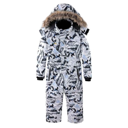 OHSNMAKSL Kid's Snowsuits Boys Ski Suits Jackets Girls Waterproof Coats Jumpsuits Winter Snowboarding Outdoor23HXF-Boy-Snow/White-8-9