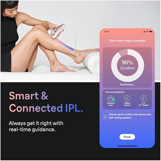 Braun Smart IPL, Skin i·Expert Pro 7: at Home Laser Hair Removal, Permanent Visible Hair Reduction, Vanity Case, Venus Razor, 3 Smart Heads, IPL7243