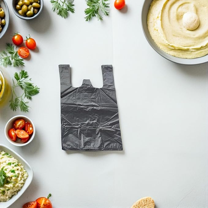 Vest Trash Bags for Car 200pcs Disposable Mini Small 18X26 Inch Black Sanitary Litter Waste Bags Personal Garbage Disposal for Vehicle Use
