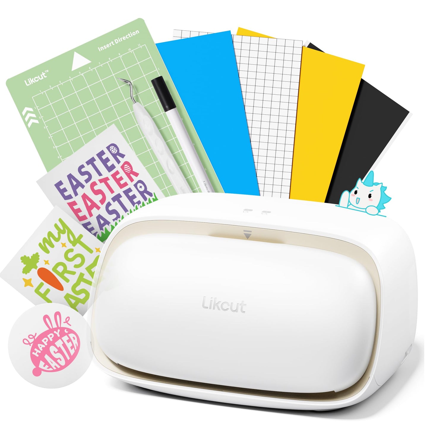 Likcut Vinyl Cutter Machine S501 - Smart Compact Sticker Maker for Vinyl & Paper Crafts, Portable Plotter DIY Cutting Machine for Sticker Joy Craft & Party Supplies, Gifts for Crafters