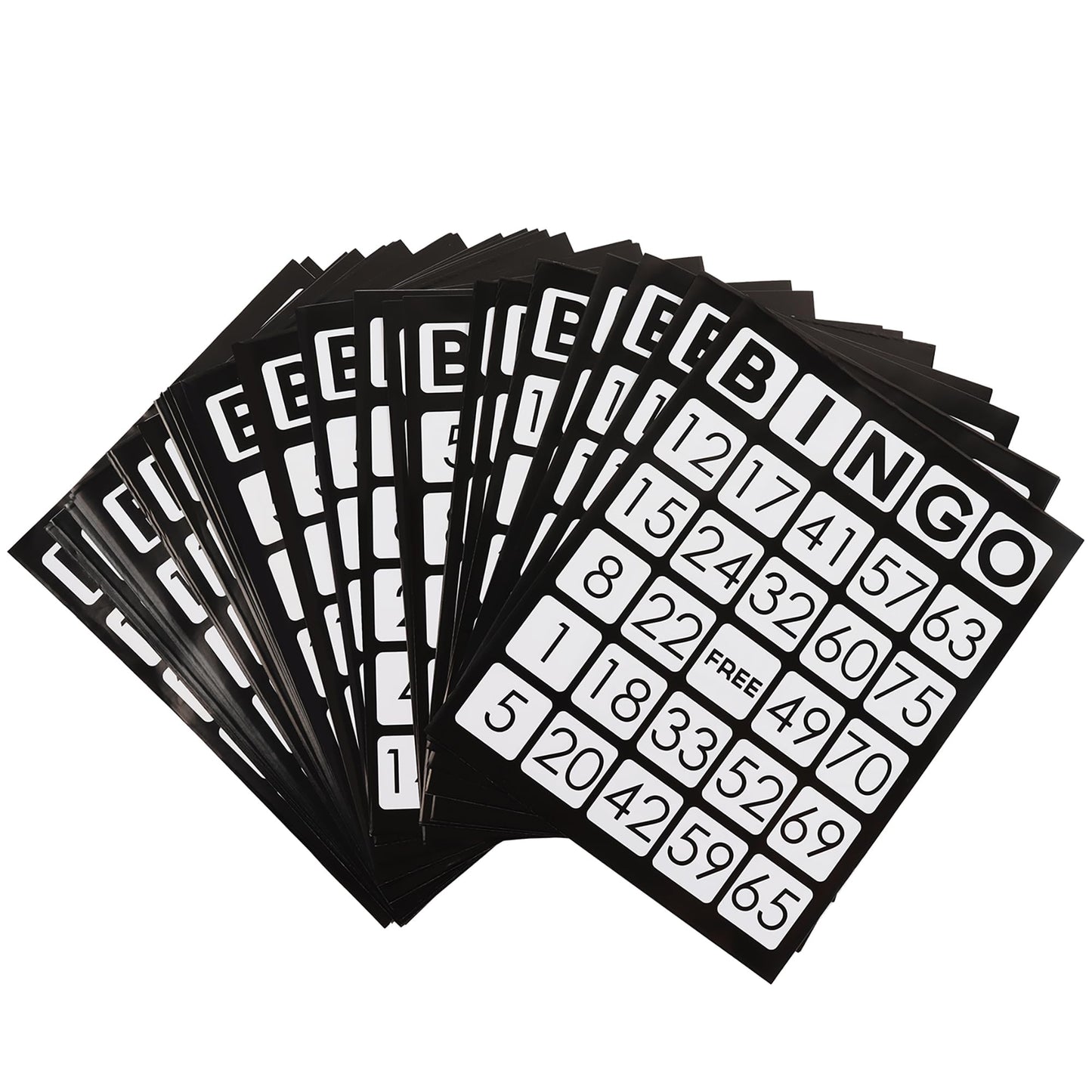GSE Games & Sports Expert 100-Pack Jumbo Bingo Game Cards with Easy Read Numbers, Reusable Paper Bingo Sheets for Large Groups, Family/Friend Parties, Game Nights
