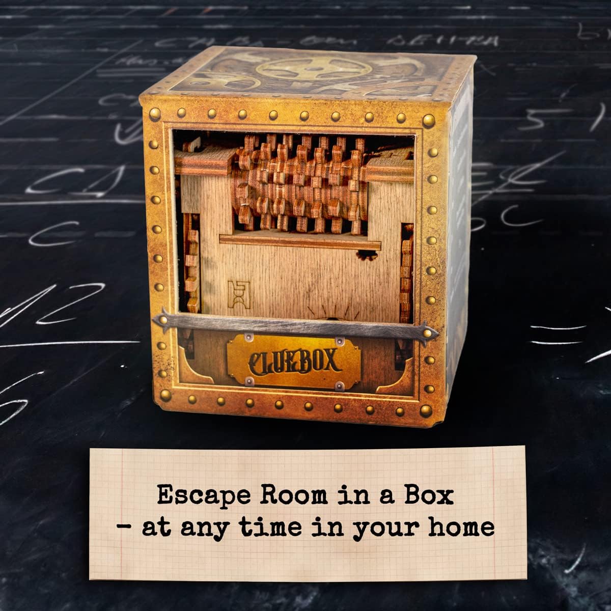 iDventure Cluebox - Schroedingers Cat - Escape Room Game - Puzzle Box - 3D Wooden Puzzle for Adults - Treasure Gift Box - Brain Teaser - Birthday Gift Gadget for Men and Women - Money Box