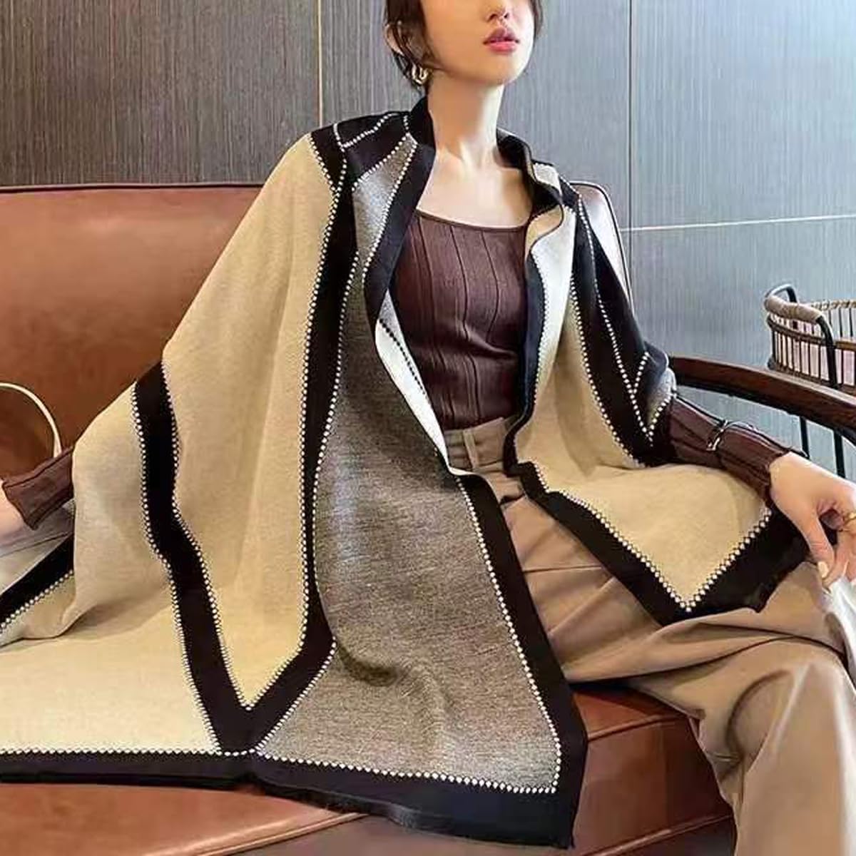 FKYBDSM Scarf Pashmina Shawls Wraps Of Evening Dresses Travel Office Winter Wedding Cashmere Feel Large Scarves