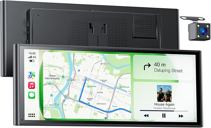 Avaett 9.26" Wireless Car Play Screen for Apple CarPlay & Android Auto, Portable Car Tablet with Backup Camera, Mirror Lin...