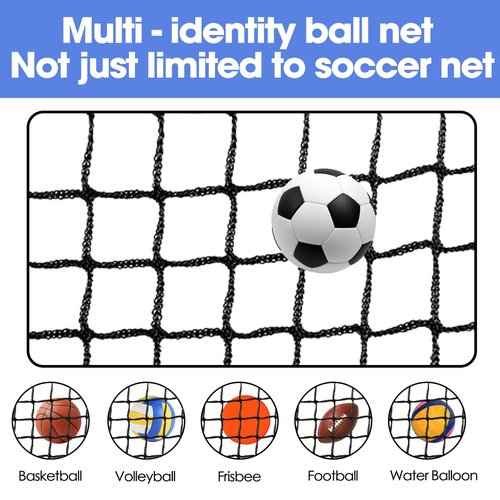 Amazgolf 15 X 20ft Soccer Backstop Net for Soccer Goal, High Impact Sports Practice Barrier Netting, Nylon Soccer Ball Hitting Netting (15 X 20ft)