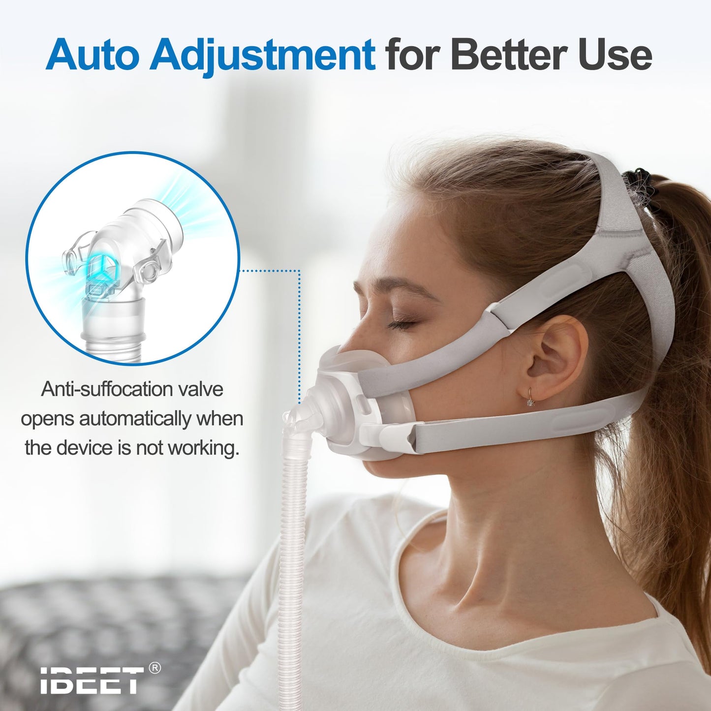 Replacement Elbow Tube for AirFit F40, IBEET 2-Pack Short Tube Assembly for F40 Mask, Replacement CPAP Accessories - Quick Release Clips & Triple Swivels for Maximum Convenience & Flexibility