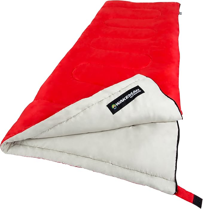 Sleeping Bag ? 2-Season with Carrying Bag for Adults and Kids ? Spirit Lake Sleeping Bag for Camping and Festivals by Wake...