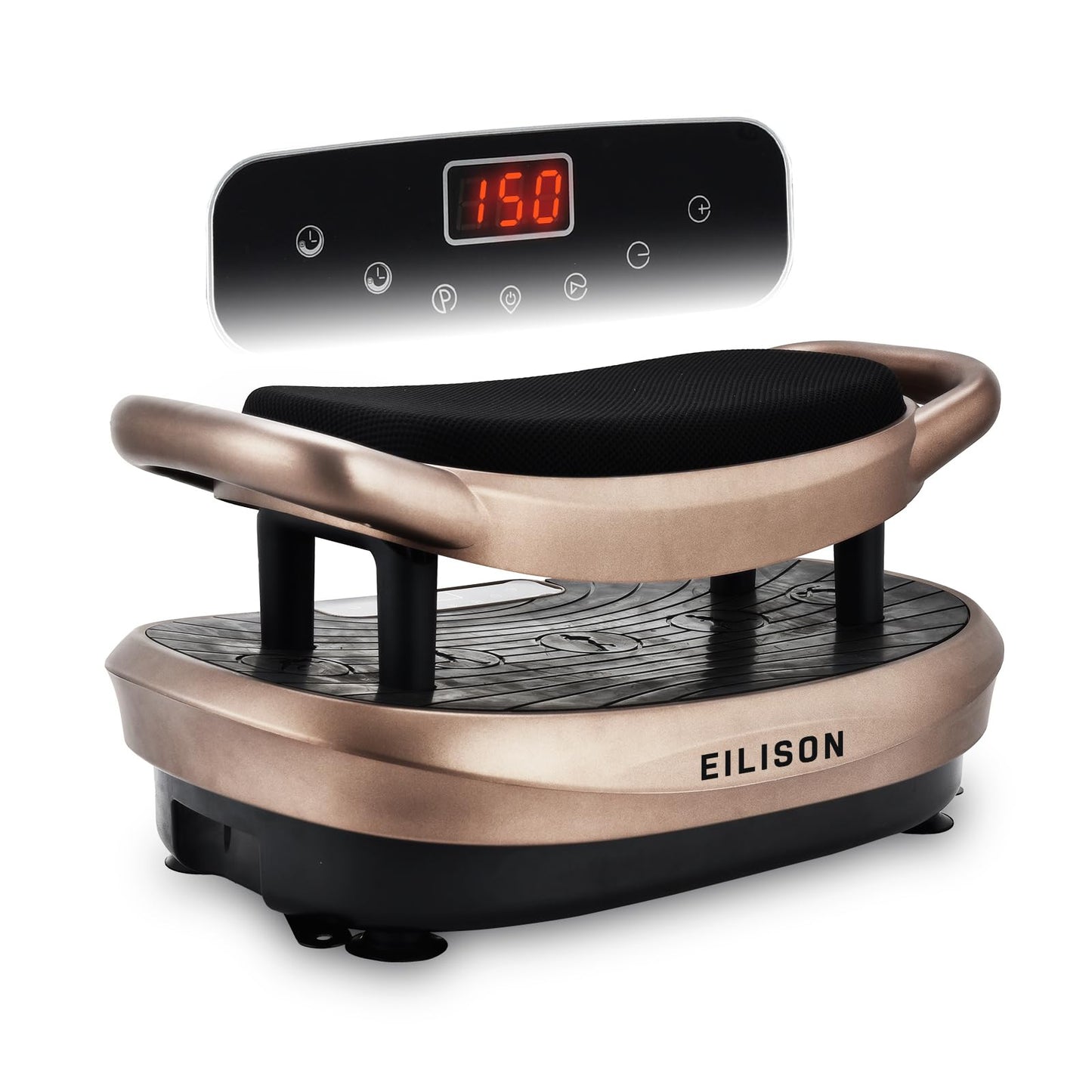 EILISON FITABS 3D Vibration Plate Exercise Machine with Seat - Ocsillation, Pulsation + Vibration Platform, Push Up | Vibration Machine for Lymphatic Drainage, Recovery (Fitabs Brown)