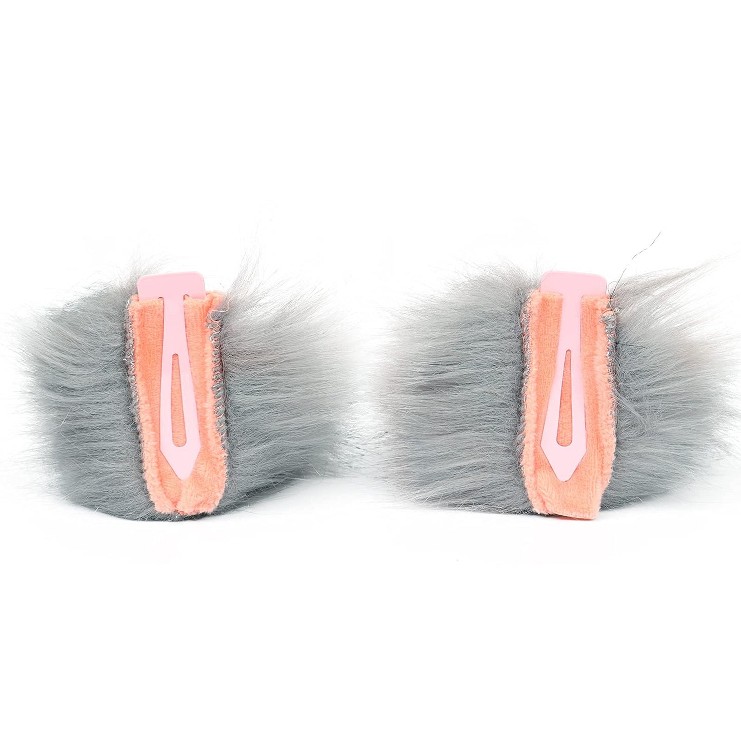 HAOAN Faux Fur Cat Fox Wolf Furry Tail and Clip Ears for Halloween Party Costume Accessories