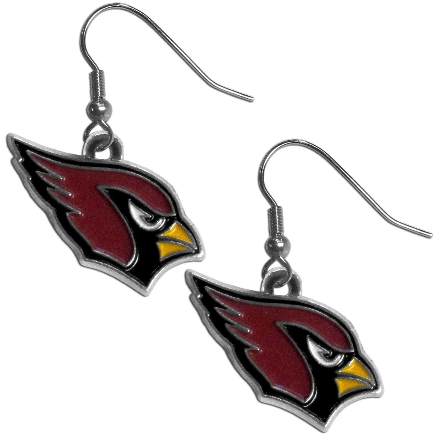 NFL Siskiyou Sports Womens Arizona Cardinals Chrome Dangle Earrings One Size Team Colors