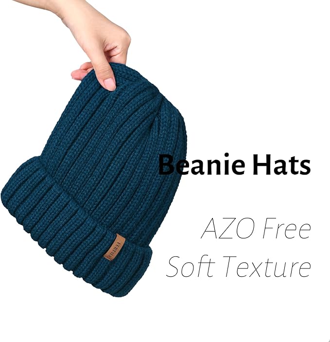 FURTALK Winter Hats for Women Fleece Lined Beanie Knit Chunky Womens Snow Cap