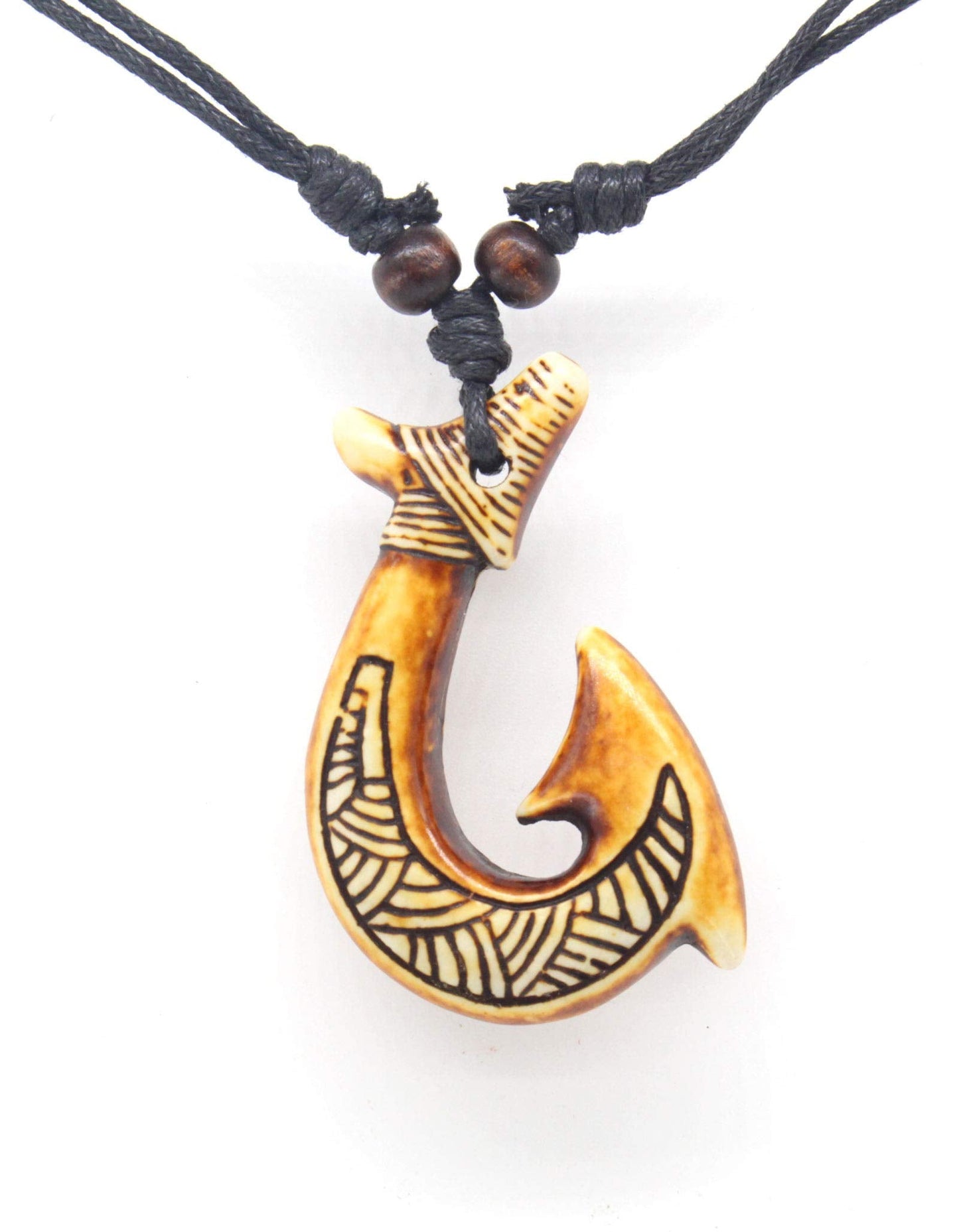 Scddboy Hawaiian Maori Fish Hook Pendant -Maui Beach Sufer Tribal Necklace