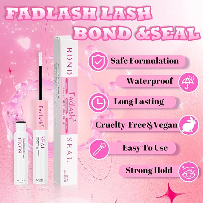 FADLASH Lash Extension Kit 80D+100D 280Pcs Lash Clusters D Curl DIY Eyelash Extension Kit with Lash Bond and Seal Lash Applicator 3D Effect Lash Cluster Kit fluffy (80D+100D Kit, Mix 12-18mm)