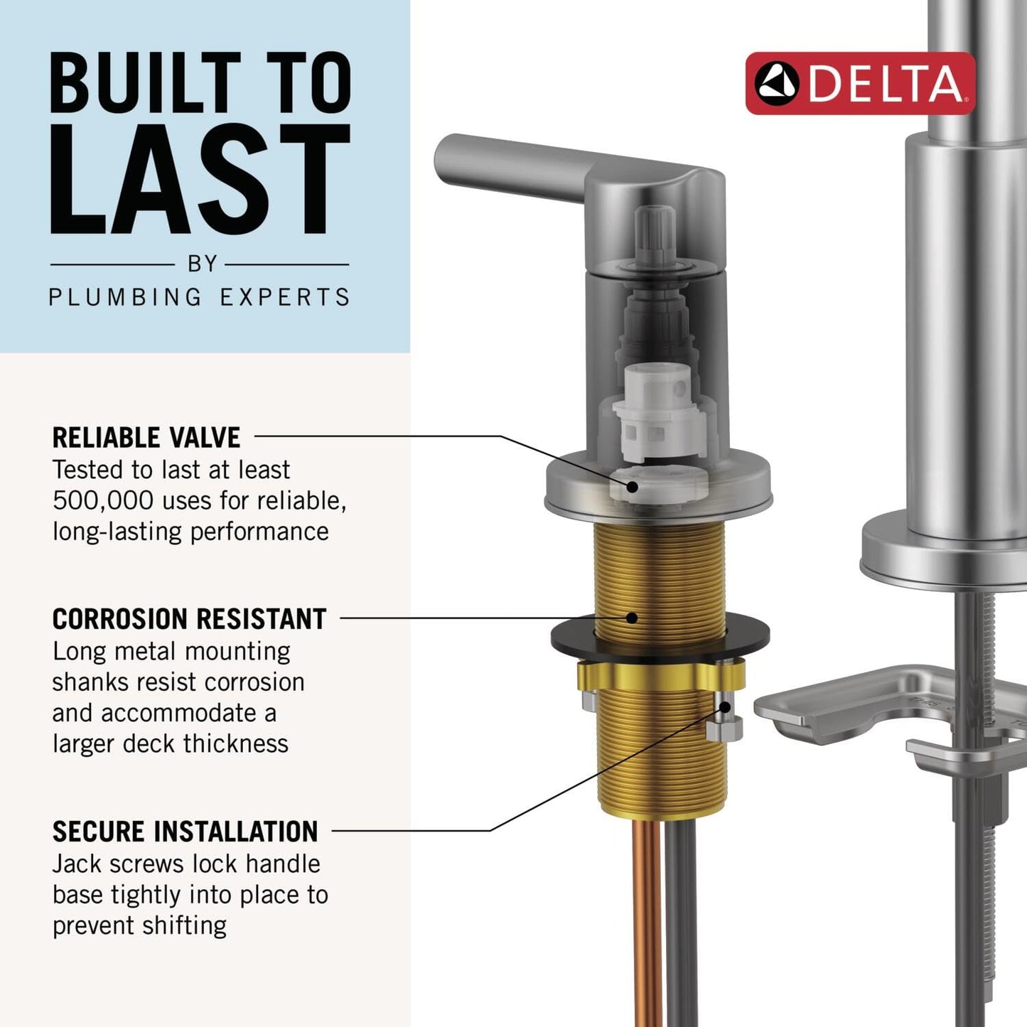 Delta Roe Matte Black Bathroom Faucet 3 Hole, 8 Inch Widespread Bathroom Sink Faucet for Vanity, Push-Pop Drain Assembly, Matte Black 35985LF-BL
