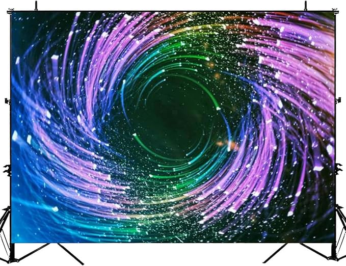Abstract Colorful Light Trails Backdrop Bitrhday Party Decorations Photography Studio Photo Backdrops Background Props Wal...
