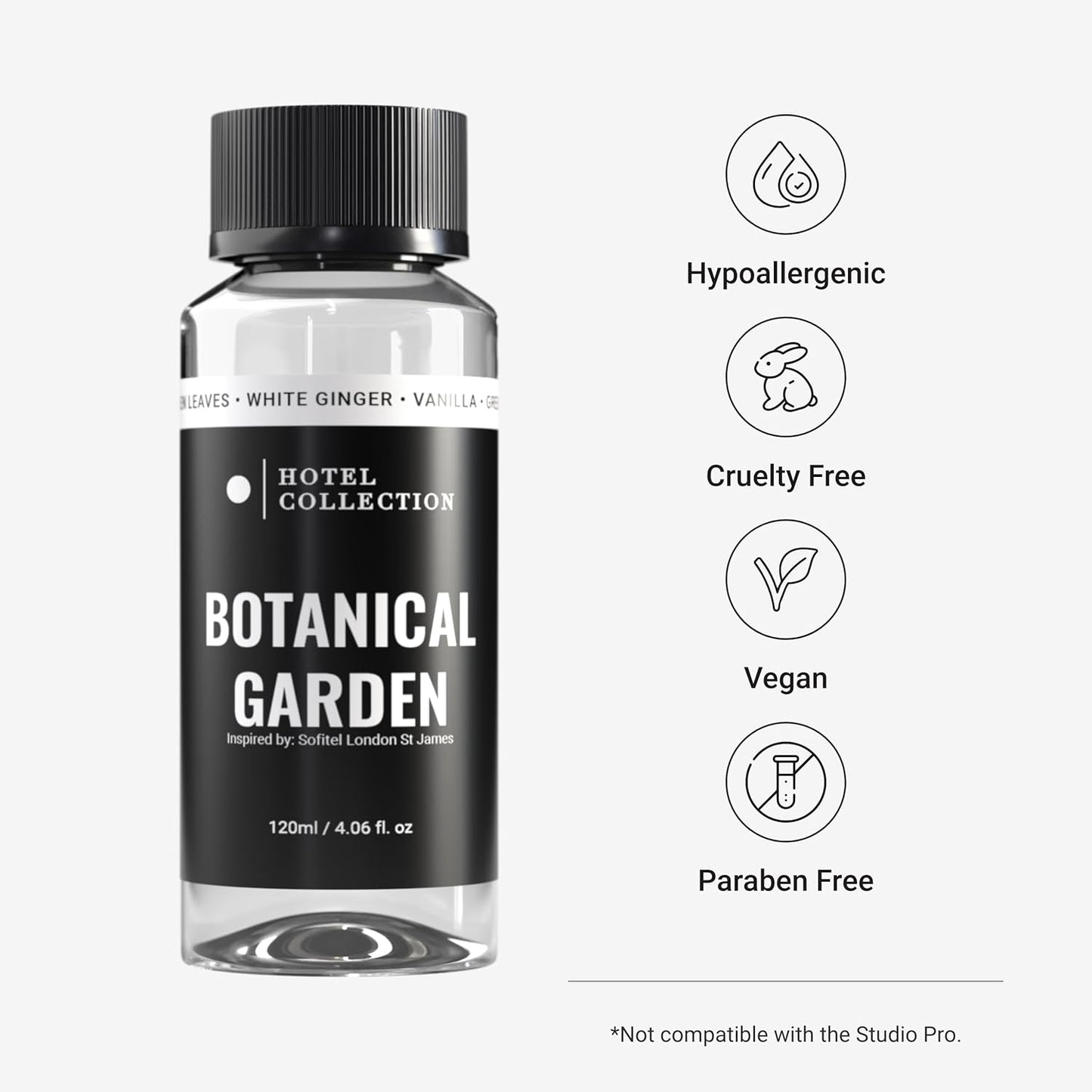 Hotel Collection Diffuser Oil - Botanical Garden - Aromatherapy Essential Fragrance Oil - Green Leaves, White Ginger, and Vanilla - 120mL 4.1 Fl oz