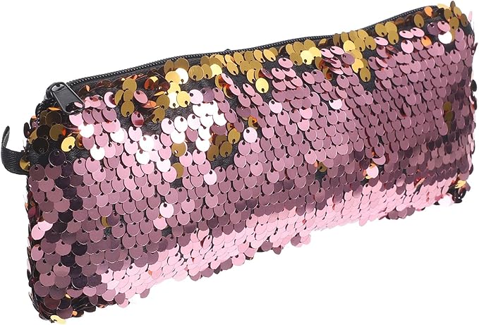 minkissy Sequin Makeup Bag Travel Makeup Bag for Women Travel Cosmetic Pouch Glitter Organizer Women Girls Portable Sequin...