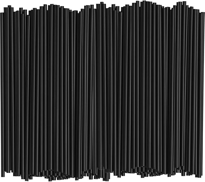 Comfy Package [1000 Count] 5 Inch Coffee & Cocktail Stirrers/Straws Disposable Plastic Sip Stir Swizzle Sticks - Black