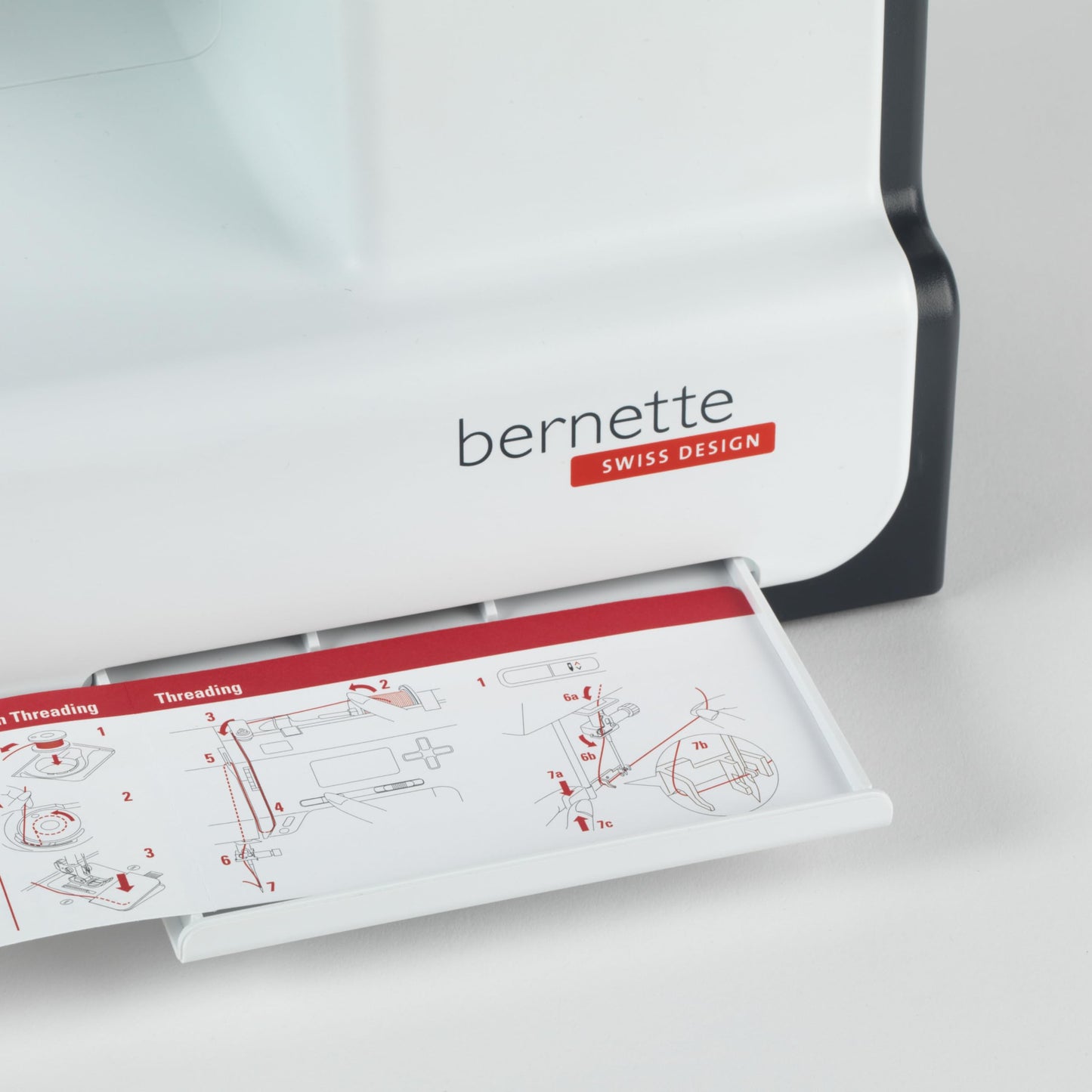 Bernette B33 Swiss Design Sewing Machine | Mechanical, Heavy-Duty, Portable, 15 Built-In Stitches, 5mm Stitch Width, Front-Loading Bobbin, Semi-Automatic Threader, Cutter,10 Bobbins