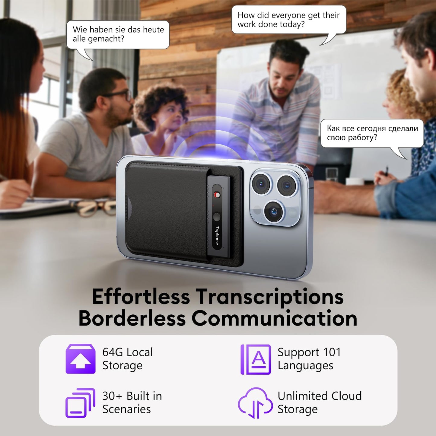 Ai Voice Recorder, Free Transcribe & Summarize With Ai Technology, Digital Voice Recorder W/Case, App Control, Support 101 Langu