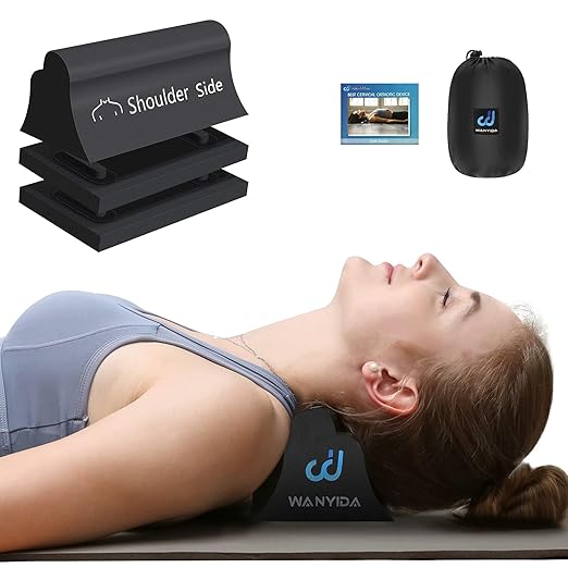 WANYIDA Neck and Shoulder Relaxer, Neck Stretcher Chiropractic Pillows for Pain Relief, Cervical Traction Device for Cervi...