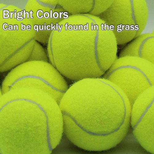 SHYUJAJIE Tennis Balls, 90 Pack Training Tennis Balls Bulk, High Elasticity Practice Tennis for Beginner, Exercise Playing Balls for Pet Dog(Multicolour)