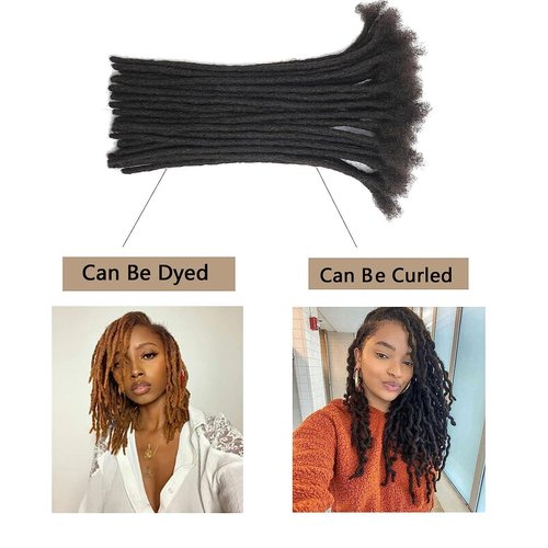 Loc Extensions Human Hair For Women Men 30 Strands Of 14Inch 0.6cm Thickness Full Handmade Permanent Dreadlock Extensions Human Hair An Be Dyed Bleached Curled