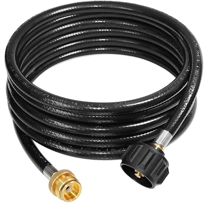 DOZYANT 15 Feet Propane Adapter Hose 1 lb to 20 lb Converter Replacement for QCC1 / Type1 Tank Connects 1 LB Bulk Portable...
