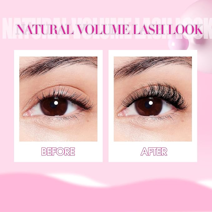 FADLASH False Eyelashes Kit 10 Pairs Cat Eye Lashes Mink Lashes Wispy with Lash Bond and Seal and Tweezer Fake Eyelashes Natural Look Handmade Eyelashes Fake Lashes Strips (LZ-201 Kit)