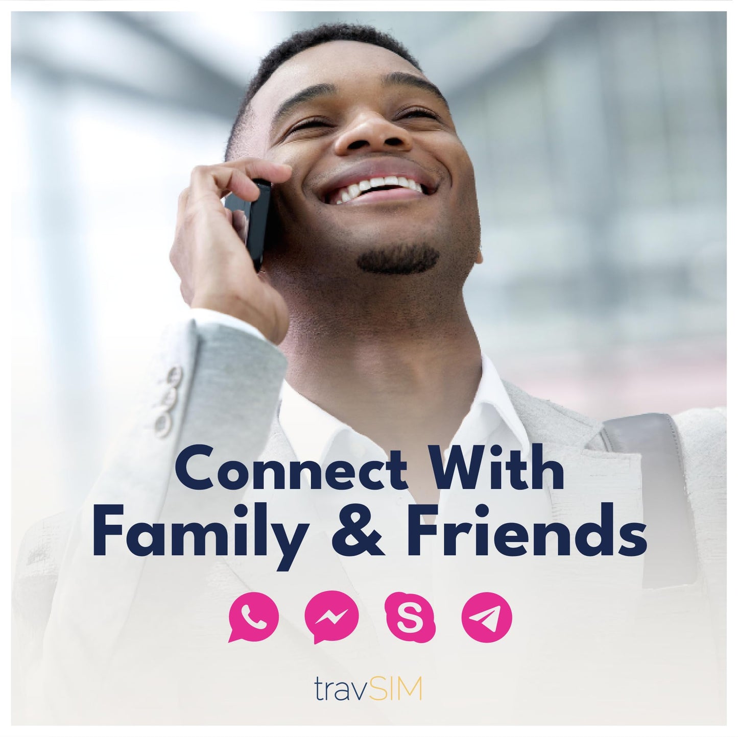 Travsim Usa Sim Card | Uses The T-Mobile Network | Unlimited Data, Unlimited National Calls & Texts | Sim Card For Usa Also Has