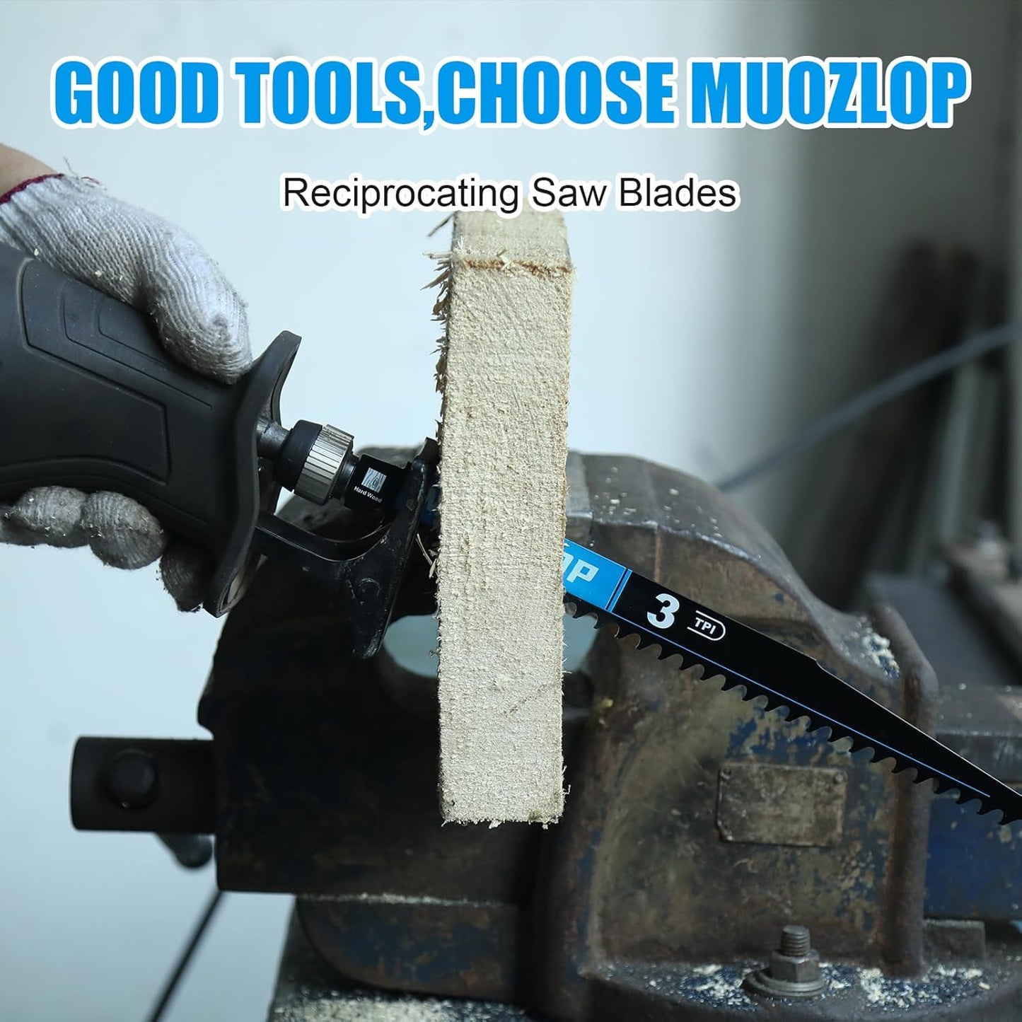 3 Pack 9 inch Reciprocating Saw Blades Set，3 TPI High Carbon Saw Blades for Wood Cutting ，Saw Blades with Organizer Case (3, 3T/9inch)