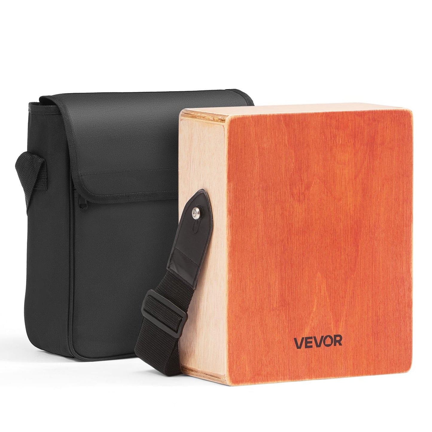 Vevor Cajon Box Drum, With Internal Guitar Strings, Lightweight Wooden Percussion Box, Portable Birch Wood Drum Instrument With