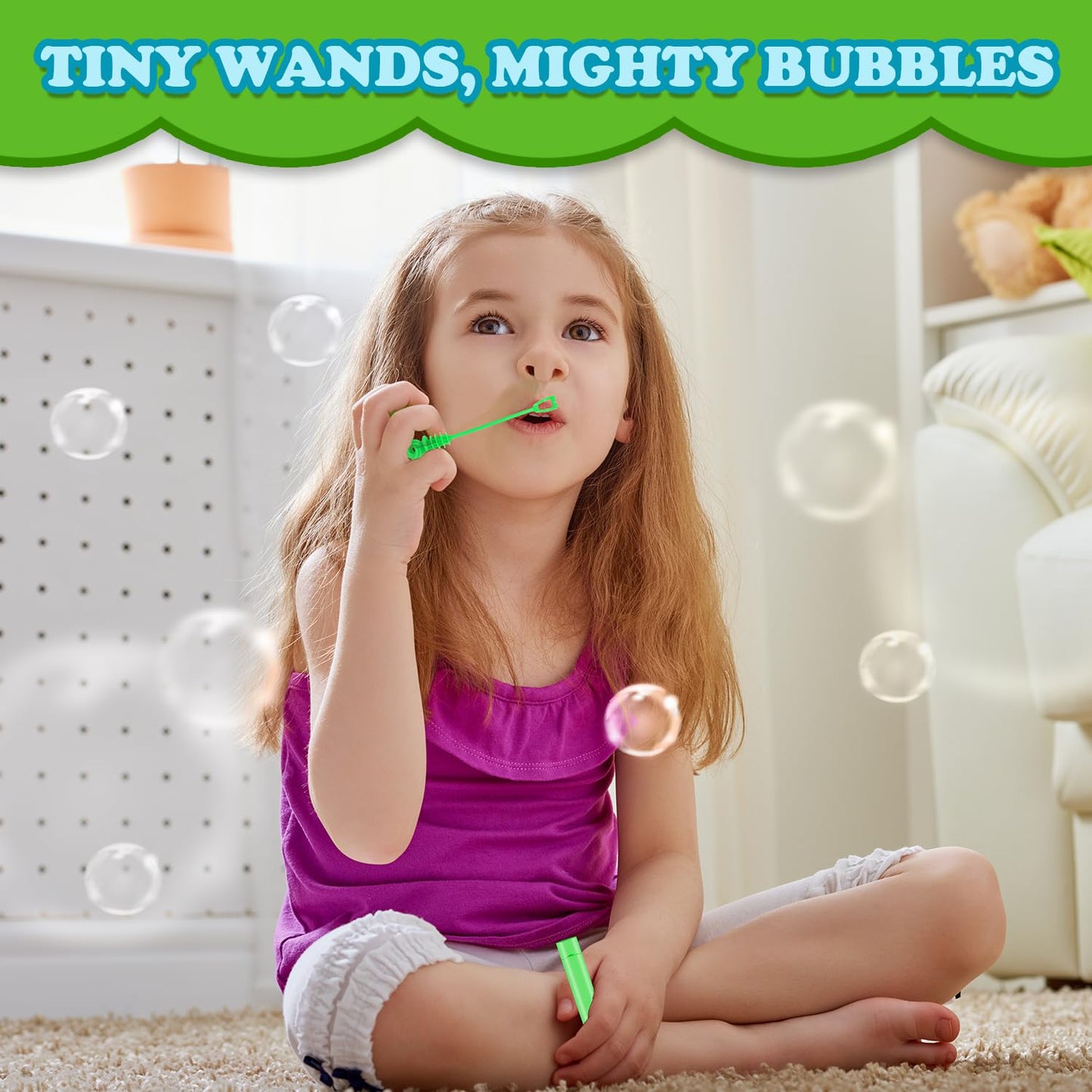 Party Goodie Bag Stuffer Fillers for Kids, 32 Pack Mini Bubble Wand Toys Gifts for Toddlers, Small Pinata Birthday Camping Wedding Party Favors Supplies, Classroom School Stuff Prizes Treats Non Candy