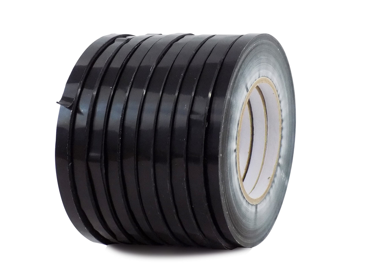 MAT Food Saver UPVC Tape Black (Pack of 10) - 1/2 x 180 yds. Poly Bag Sealing Tape for Wrapping, Packaging, and Airtight Food Storage