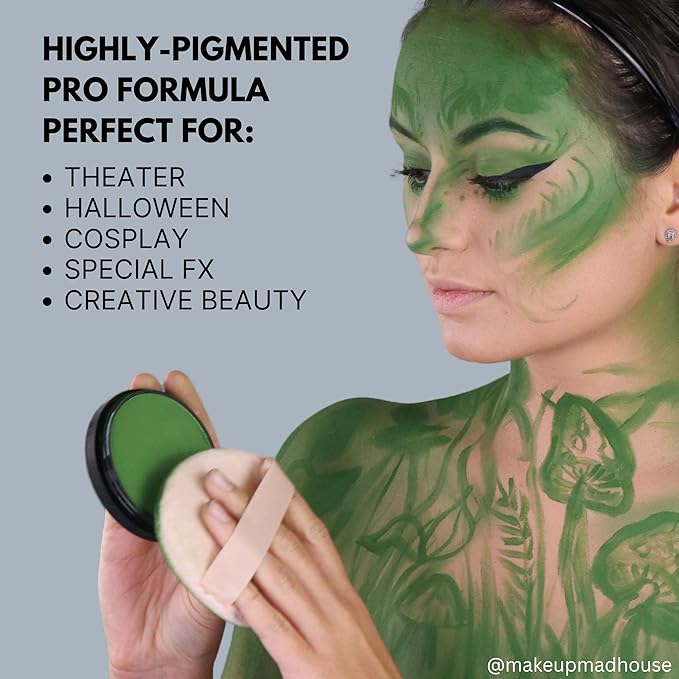 Mehron Makeup StarBlend Cake Makeup | Wet/Dry Pressed Powder | Powder Foundation | Red Face Paint & Body Paint 2 oz (56g)