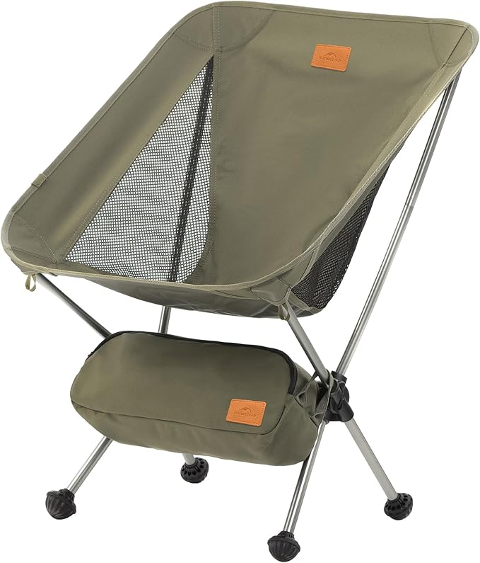 Naturehike YL08 Ultralight Camping Chair, 2.38 LBS Portable Backpacking Chair with Anti-Sinking Feet, Lightweight Compact ...