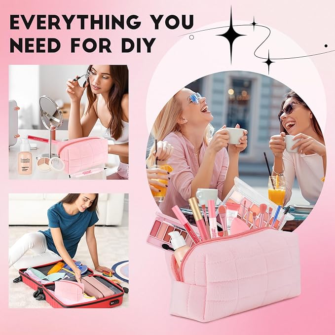 All In One Makeup Kit For Teen Girls Beginners:With Foundation, Face Primer, Eyeshadow, Lipstick, Eyeliner, Mascara, Brushes, Bag, Travel Friendly MakeUp Gift Set, Stocking Stuffers for Teen Girls
