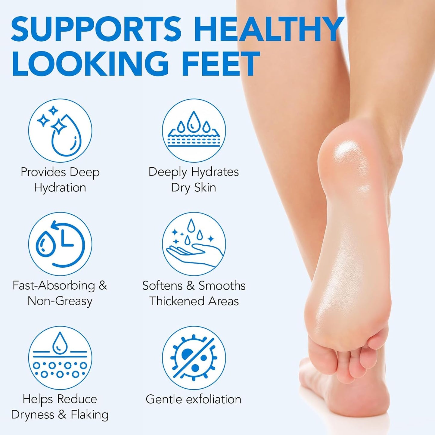 Urea Foot Care Stick, 2pcs 60% Urea with 2% Salicylic Acid Foot Cream Moisturizer for Dry Cracked Feet, Knees, Elbows, Hands, Moisturizes and Hydrates the Dry Skin, Callus Remover & Skin Softener