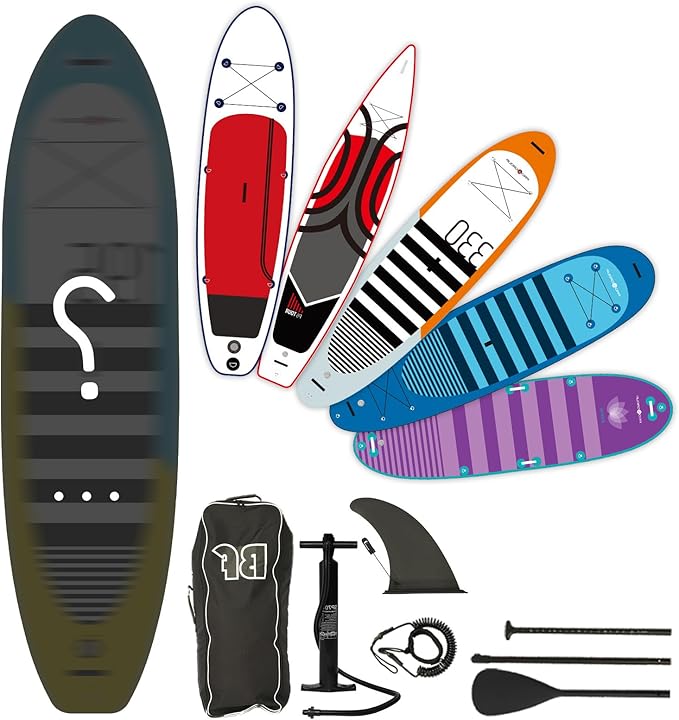 Bifanuo Inflatable Stand Up Paddle Board with SUP Accessories & Backpack. Paddle Boards for Adults. Non-Slip Deck, Wide St...